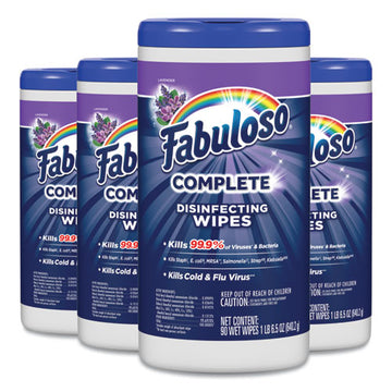 Fabuloso® Multi Purpose Wipes, Lavender, 7 X 7, 90-canister, 4 Canisters-carton freeshipping - TVN Wholesale